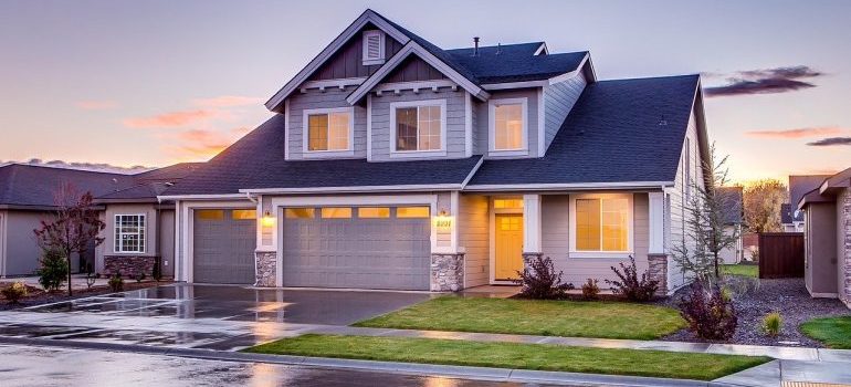 The exterior of a house.