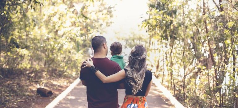 Family walking